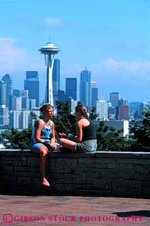 Stock Photo #2331: keywords - alone chat female outdoor park private relationship relax seattle share sit solitude summer talk together vert washington woman women