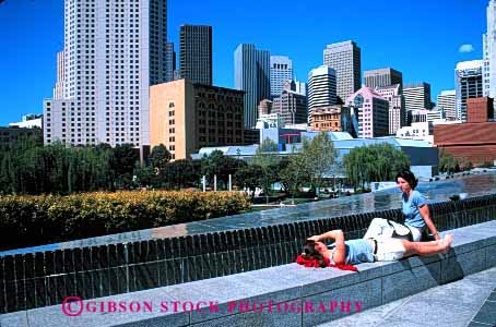 Stock Photo #2332: keywords -  alone california chat r female francisco horz outdoo park private relationship relax san share sit solitude summer talk together woman women