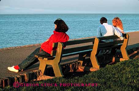 Stock Photo #2344: keywords -  alone couple female horz lonely outdoor private relax sad summer thoughtful woman