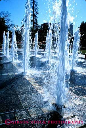 Stock Photo #2397: keywords -  california city downtown fountain jose motion movement san splash spray squirt vert water