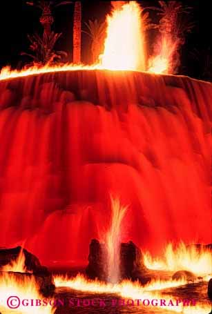 Stock Photo #2404: keywords - blur burn downtown dusk exposure fire flame fountain gas hot las lighting long mirage motion movement nevada pool red splash spray squirt time vegas vert water