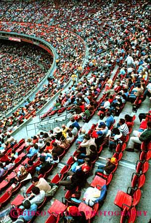 Stock Photo #2415: keywords -  attendance audience baseball bleacher bleachers california countless crowd crowded event events francisco full game large lots many multitude number numerous people professional row rows san seating seats spectator sport stadium stadiums vert
