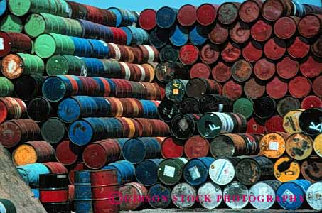 Stock Photo #2440: keywords -  barrel barrels colorful container cylinder hazardous horz liquid many material oil pattern pile round row shipping stack toxic waste