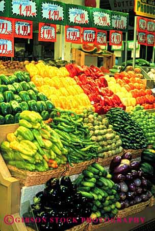 Stock Photo #2446: keywords -  agriculture assorted assortment color colorful colors commerce crop crops differ differing differs display displays farmers food fruit market merchandise produce product retail sell stand varied variety various vary varyed varys vegetable vegetables vert