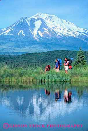 Stock Photo #2485: keywords -  adventure alone backpack boy california camp child children daughter family female girl hike lake landscape mother mount mountain parent recreation reflection released scenic shasta single sister solitude son sport summer team together vert walk warm wife wilderness woman