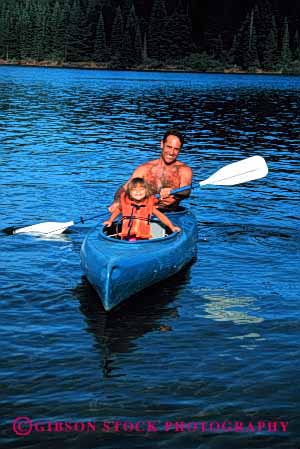 Stock Photo #2501: keywords -  boat child dad daughter father girl kayak lake outdoor paddle parent play released single smile sport summer together vert water