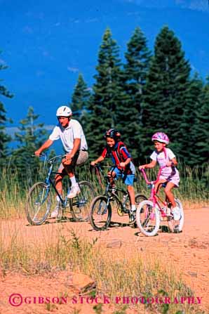 Stock Photo #2506: keywords -  adventure bicycle bike boy child children dad exercise father girl outdoor parent released single son sport summer together vert