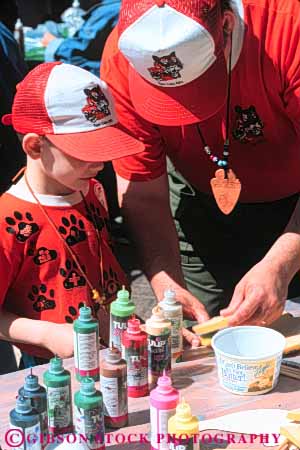 Stock Photo #6134: keywords -  assist boy child children craft crafts create creative dad day earth enjoy experiment father help husband jacksonville learn offspring paint share son summer teach together travel trip vacation vert