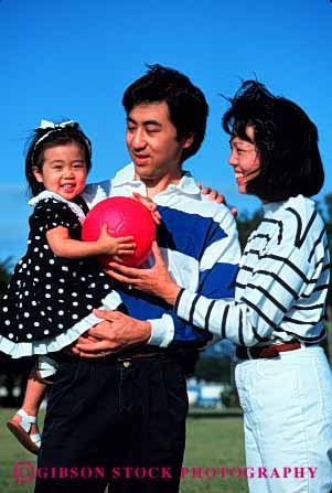 Stock Photo #2516: keywords -  asian child daughter ethnic family father girl japanese minority mother outdoor parent released summer vert