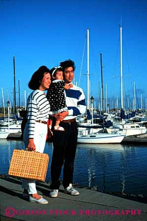 Stock Photo #2517: keywords - asian boat child daughter ethnic family father girl japanese marina minority mother outdoor parent released summer vert