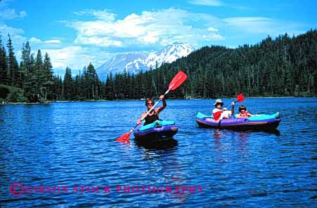 Stock Photo #2566: keywords -  boat california castle child children exercise family father horz inflatable kayak lake mother mount paddle parent recreation released shasta summer together warm