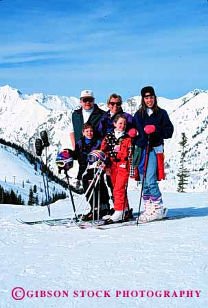 Stock Photo #2587: keywords -  alta children family father fun mother parent play portrait recreation released share ski smile snow sport together utah vert winter
