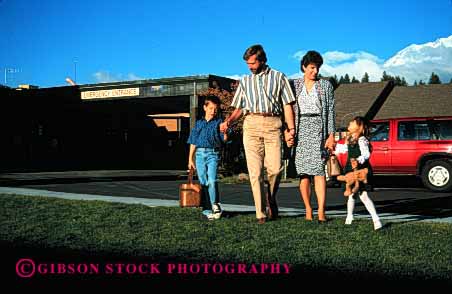 Stock Photo #2606: keywords -  affection better children discharge emergency family hand happy health hold home horz hospital leave medical parent recover released reunite room together walk