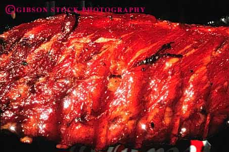 Stock Photo #2608: keywords - barbecue bbq beef cook food grill heat horz meat of red ribs side sizzle