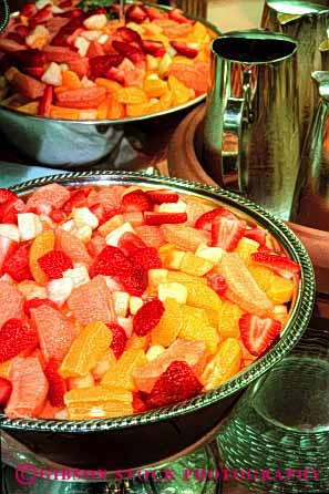 Stock Photo #2613: keywords -  bowl food fresh fruit health melon snack strawberry vert