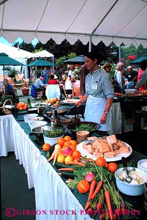 Stock Photo #2614: keywords -  buffet eat food fresh health line meal outdoor salad serve service snack vert