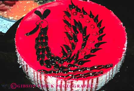 Stock Photo #2626: keywords - bake baked bakery cake decorated dessert fattening food frosting good goods horz item items pastries pastry red round shiny sweet sweets