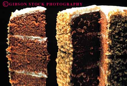 Stock Photo #2629: keywords - bake baked bakery cake carrott cut dessert fattening food frosting good goods horz item items layer pastries pastry reflection round slice sweet sweets