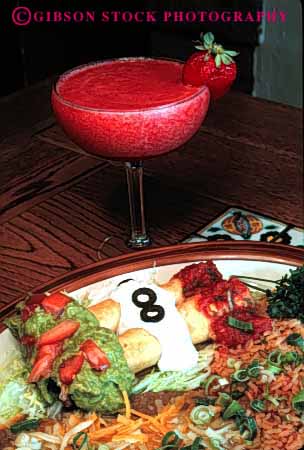 Stock Photo #2634: keywords -  diner drink eat ethnic flauta food meal mexican vert