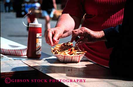 Stock Photo #2643: keywords - eat food french fries horz junk nutrition people poor