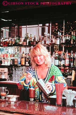 Stock Photo #3499: keywords - alcohol bar bartender beverage blond business busy career commerce craft drink duty earn educated employ employee employment entertainment female industry job labor liquor occupactions occupation paid pay paycheck payroll professional released service smile task technical trade trained vert vocation work worker