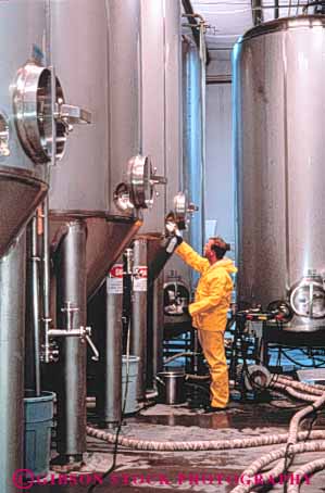 Stock Photo #3508: keywords - beer brew business busy career check clean commerce craft duty earn educated employ employee employment industry inspect job labor man microbrewry monitor occupactions occupation paid pay paycheck payroll professional raincoat record released stainless steel supervise tank task technical test trade trained vert vocation work worker