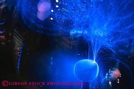 Stock Photo #2718: keywords - abstract arc ball blue electricity glass heat horz hot plasma power spark static