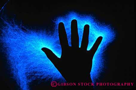 Stock Photo #2717: keywords - abstract arc blue electric electricity finger glass hand heat horz hot outline power silhouette spark static