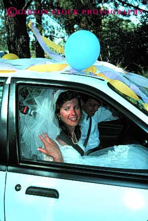 Stock Photo #2758: keywords - affection bride car celebrate commitment couple family groom happy husband in love man marriage released share together vert vow wedding wife woman