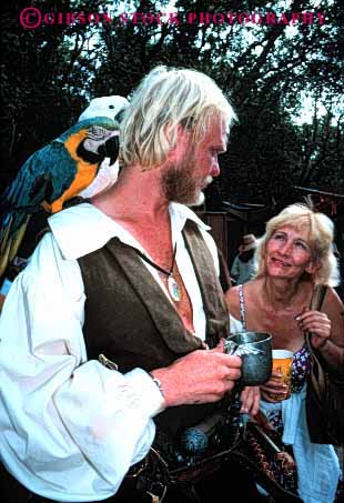 Stock Photo #2784: keywords - actor actress bird california costume entertain fair faire festival fun man marin medieval not parrot party performance pet play pleasure reenact released renaissance role show summer vert with