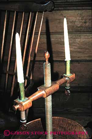 Stock Photo #2800: keywords -  .jpg americana antique candle craft design furniture handmade holder thread two vert w w.jpg wax wood