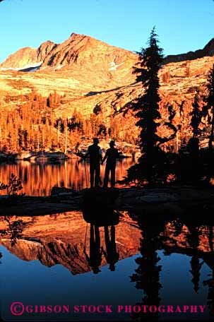 Stock Photo #2805: keywords -  affection california couple explore fun hand hold husband intimate lake landscape national ottoway outdoor park play recreation reflection released scenic share summer sunset together vert wife wilderness yosemite