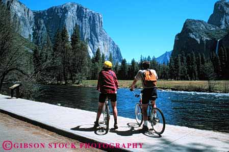 Stock Photo #2839: keywords - adventure affection alone bicycle california cliff couple exercise explore fitness fun horz husband intimate merced national not park play private released river share solitude summer sun sunshine together travel vacation wife yosemite