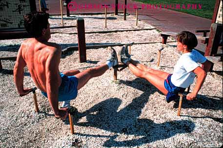 Stock Photo #2843: keywords - affection alone couple exercise fitness fun horz husband intimate play private released share solitude station strength summer sun sunshine together travel wife workout