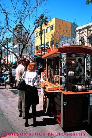 Stock Photo #2862: keywords -  affection business buy california cart commerce couple husband intimate love monica released santa sell share shopping street summer together vendor vert wife