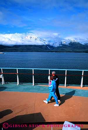 Stock Photo #2890: keywords -  active alaska bay couple cruise deck elderly exercise fitness glacier grandparent health husband mature not recreation released senior share ship sport team together travel vacation vert walk wife workout