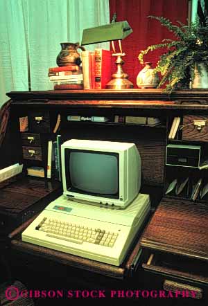 Stock Photo #2913: keywords - computer desktop electronic equipment home keyboard monitor office residential technology vert