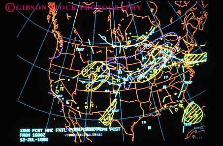 Stock Photo #2924: keywords -  aerial america chart computer continents data graphic horz image latitude longitude map national north oceans pattern process satellite service weather