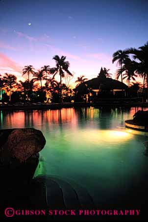 Stock Photo #2948: keywords -  atlantis bahamas destination dusk lighting pool resort summer sunset swim swimming travel vacation vert water wet