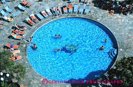 Stock Photo #2952: keywords -  circle destination hawaii horz pool resort round sheraton summer swim swimming travel vacation waikiki water wet