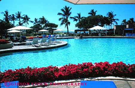Stock Photo #2955: keywords -  destination hawaii horz lani mauna pool resort summer swim swimming travel vacation water wet