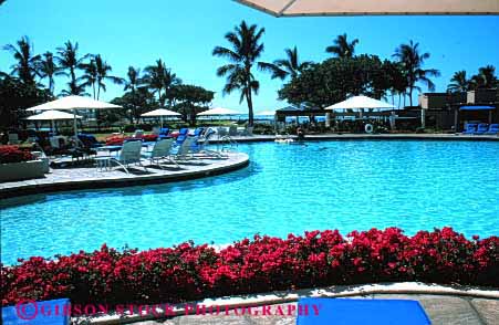 Stock Photo #2955: keywords - destination hawaii horz lani mauna pool resort summer swim swimming travel vacation water wet