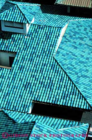 Stock Photo #6168: keywords - blue building geometric geometry green modern new overlap pattern roof slope synthetic tile vert