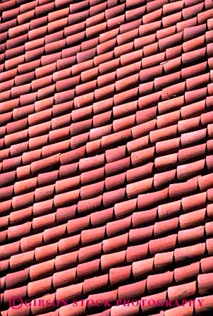 Stock Photo #6169: keywords - building orange overlap pattern red roof slope spanish style synthetic tile vert