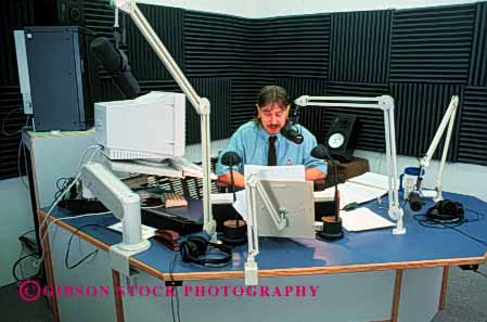 Stock Photo #3005: keywords - air announcer audio broadcast disk dj employee equipment hear horz income job jockey language man media occupation profession public radio released sound speak speaking speaks studio talk talking talks technology telecommunicate waves word work