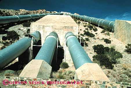 Stock Photo #3015: keywords -  angeles aquaduct big california hayfield horz huge industry large los machine penstocks pipe pump pumping station water