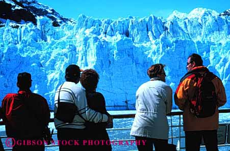Stock Photo #3035: keywords -  bay cruise explore glacier group horz national not park recreation released see ship site summer tourist traveler vacation visitor