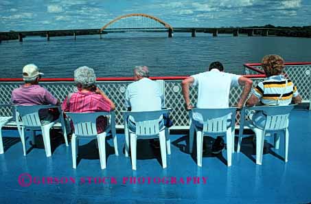 Stock Photo #3037: keywords -  boat citizen davenport deck elderly explore group horz iowa mature not recreation released see senior site summer tour tourist traveler vacation visitor