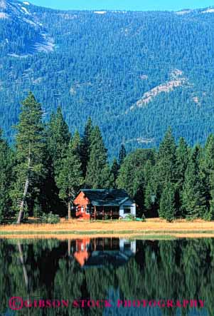 Stock Photo #3047: keywords -  alone away cabin calm forest get home house isolate lake landscape mountain nature old peaceful private quiet reflection released remote retreat rustic scenic small solitude still tradition vert water wilderness