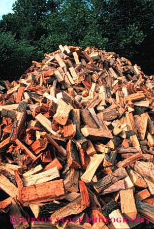 Stock Photo #3070: keywords -  burn combust energy firewood fuel heat pile source split tree vert wood